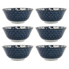 Flora Japonica Crane 15.5cm Porcelain Tayo Bowls (Set of 6)