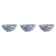 Natsu Nami Porcelain Ramen Bowls (Set of 3)