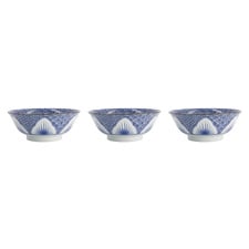 Lily Flower 20.5cm Porcelain Ramen Bowls (Set of 3)