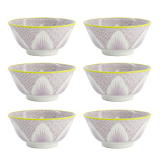 Lily Flower 15cm Porcelain Bowls (Set of 6)