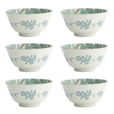 Fujisakura 12cm Porcelain Rice Bowls (Set of 6)