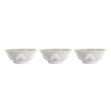 Lily Flower 20.5cm Porcelain Ramen Bowls (Set of 3)