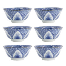 Lily Flower 15cm Porcelain Bowls (Set of 6)