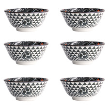 Asakusa Matsuri 14.8cm Porcelain Bowls (Set of 6)