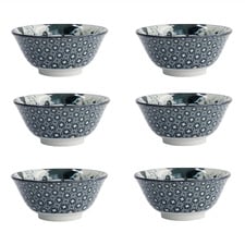 Asakusa Ninja 14.8cm Porcelain Bowls (Set of 6)