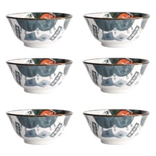 Asakusa Sumo 14.8cm Porcelain Bowls (Set of 6)