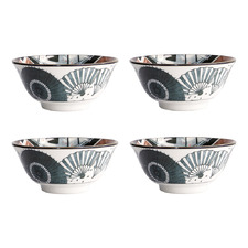 Asakusa Geisha 20.5cm Porcelain Bowls (Set of 4)