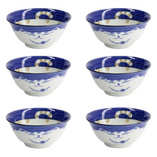 Kawaii Neko Cat 15cm Porcelain Bowls (Set of 6)