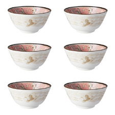 Crane 12cm Porcelain Bowls (Set of 6)