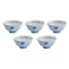 Kawaii Nami 11.4cm Porcelain Bowls (Set of 5)