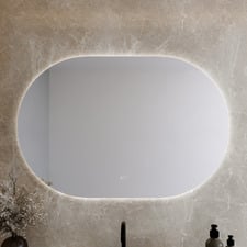 Yaromir 800 x 1200mm Oval LED Bathroom Mirror