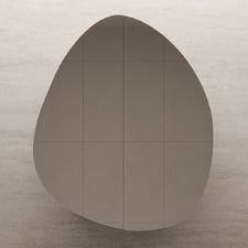 Massey 750mm Matte White Rock Mirrored Shaving Cabinet with Glass Shelves