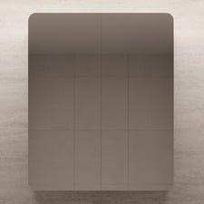 Massey 900mm Matte White Rectangular Mirrored Shaving Cabinet with Glass Shelves