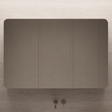 Massey 1200mm Matte White Rectangular Mirrored Shaving Cabinet with Glass Shelves