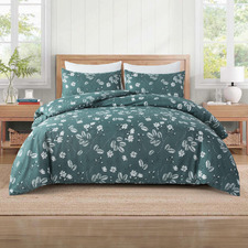 Green 1000TC Brushed Microfibre Quilt Cover Set