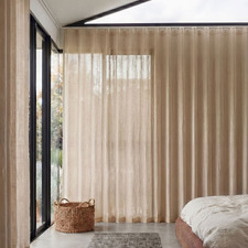 Custom Antigua Sheer S-Fold Single Panel Curtain & Track Set