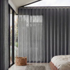 Custom Antigua Sheer S-Fold Single Panel Curtain & Track Set