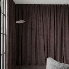 Custom Caspian Blockout S-Fold Single Panel Curtain & Track Set
