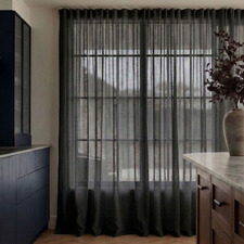 Custom Taormina Sheer S-Fold Single Panel Curtain & Track Set