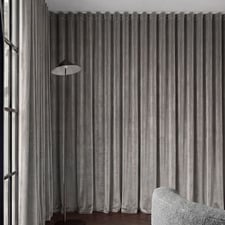 Custom Caspian Blockout S-Fold Single Panel Curtain & Track Set