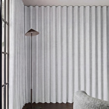 Custom Belmore Blockout S-Fold Single Panel Curtain & Track Set