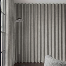 Custom Belmore Blockout S-Fold Single Panel Curtain & Track Set