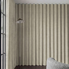 Custom Belmore Blockout S-Fold Single Panel Curtain & Track Set