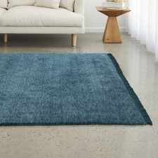 Navy Kinship Hand-Loomed Wool Rug