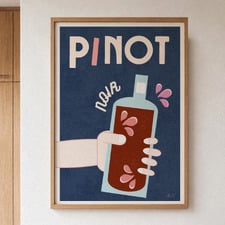 Pinot Noir Framed Paper Print Wall Art