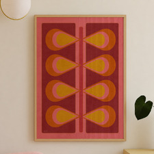 Nervure Cerise Framed Paper Print Wall Art