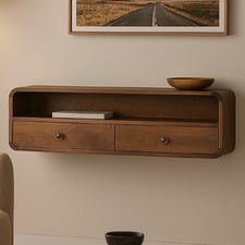 Mikhail Mango Wood Wall-Mounted Console Table