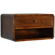 Kilea Mango Wood Wall-Mounted Bedside Table