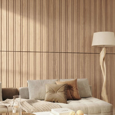 Acoura Space 1200 x 600mm Natural Oak Easy Stick Acoustic Slat Wall Panels (Set of 4)