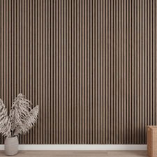 Acoura Space 2700 x 600mm Rustic Walnut Acoustic Slat Wall Panel