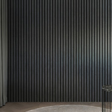 Acoura Space 2700 x 600mm Sugi Charcoal Acoustic Slat Wall Panel
