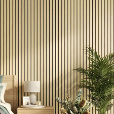 Acoura Space 2700 x 600mm Heritage Oak Wide Batten Acoustic Slat Wall Panel