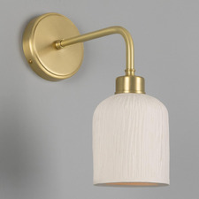 Sakura Ceramic & Brass Armed Wall Light