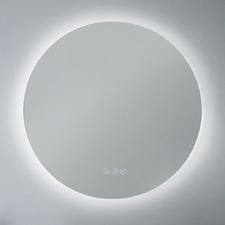 Silver Cargill Round LED Bathroom Mirror with Bluetooth