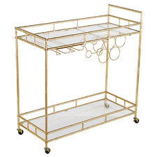 Caldwell 2 Tier Steel Bar Cart