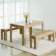 4 Seater Campos Dining Table & Bench Set