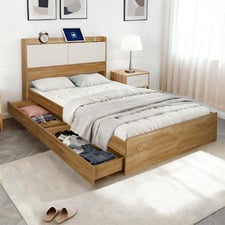 Otelia Bed Frame with USB Port & Drawers