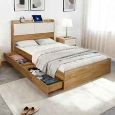Otelia Bed Frame with USB Port & Drawers