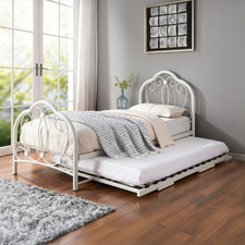 Deyra Single Bed Frame with Trundle
