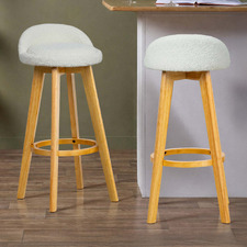 71.5cm Yuri Boucle Swivel Bar Stools (Set of 2)