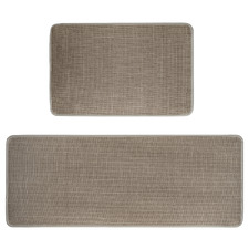 2 Piece Khaki Silja Kitchen Mat Set