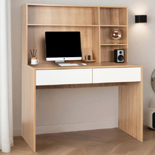 Tamara II 2 Drawer Desk with Hutch