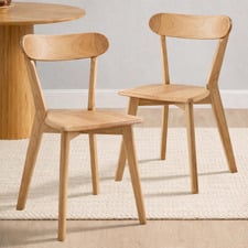 Sylvie Rubberwood Dining Chairs (Set of 2)