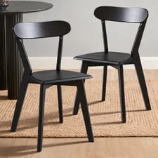 Sylvie Rubberwood Dining Chairs (Set of 2)