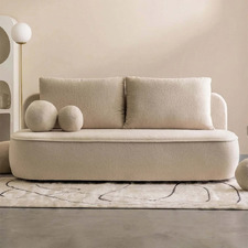 Nancy 4 Seater Double Boucle Sofa Bed with Storage