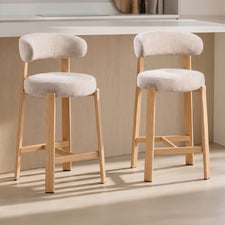 65cm Cecil I Chenille Bar Stools (Set of 2)